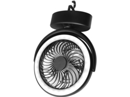 Ventilador Com Lanterna Led Bateria Para Barraca
