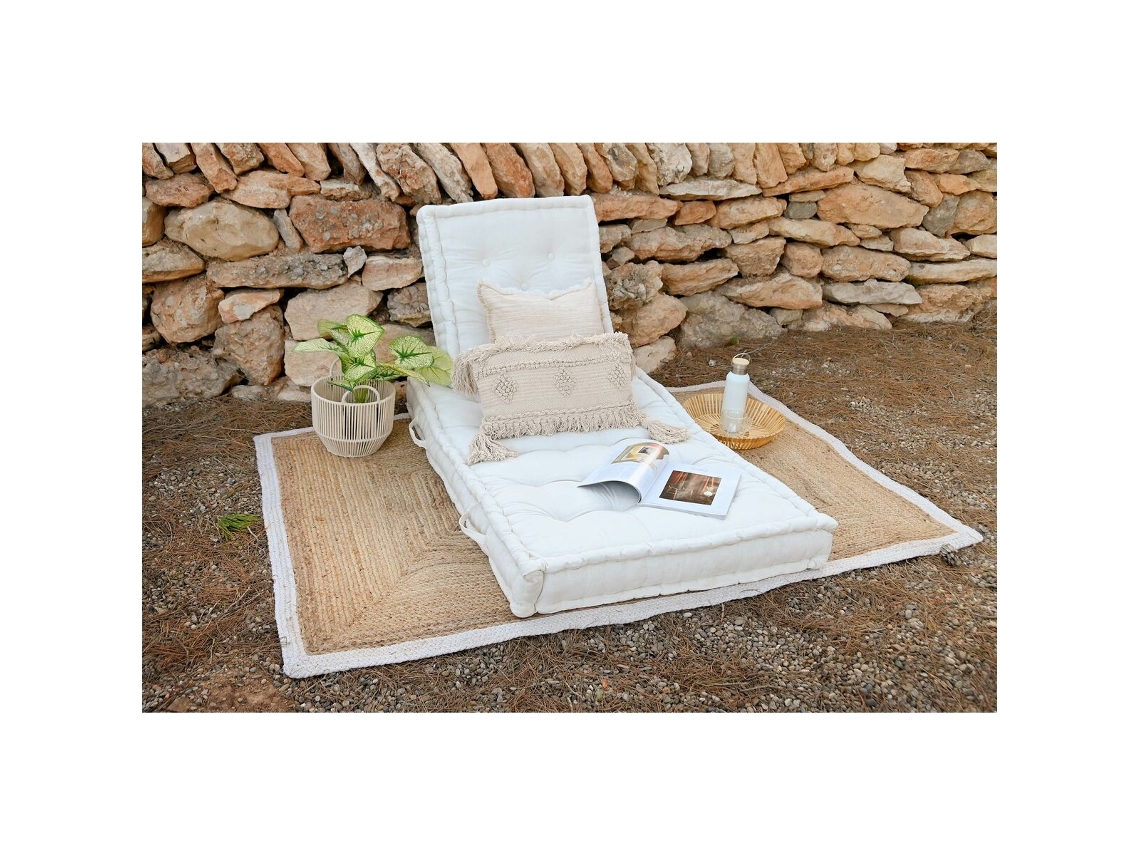 Almofada De Chão Dkd Home Decor Azul Azul Marinho Greige 110 X 78 X 12 Cm (3 Unidades)