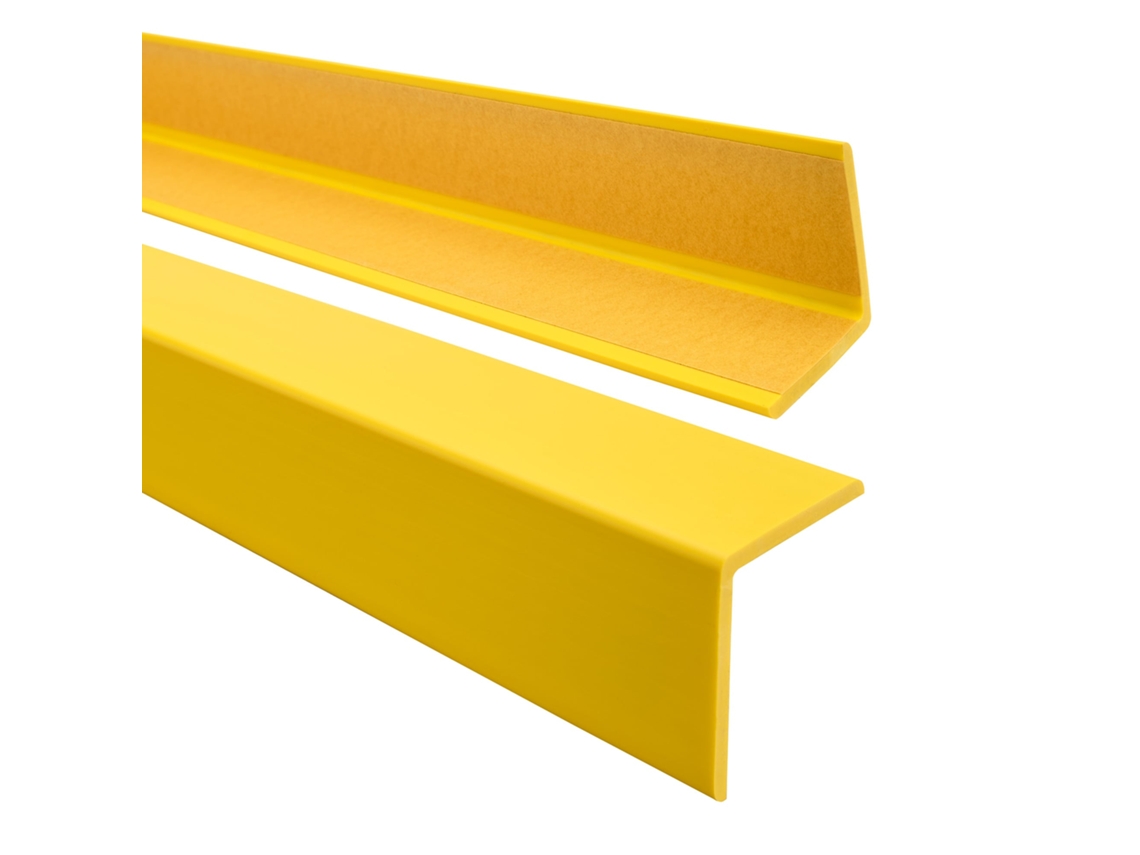 Perfil Angular Autoadesivo Quest Pvc 27x27 Mm, L-form, Amarelo, 110 Cm