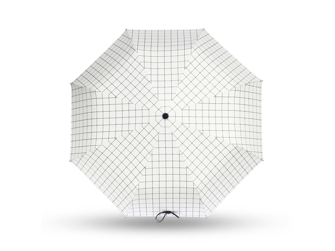 Guarda chuva Automático Dobrável Resistente UV Dual Propósito Impermeável Portátil Branco