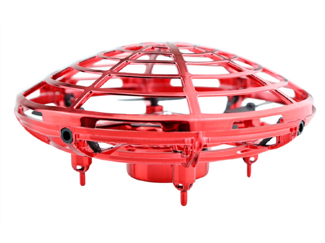Mini Drone Ufo com Detecção de Gestos de Luz Led Duração Da Bateria: 5 Min Vermelho