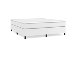 Box Spring Bed Frame, Box Spring Bed Frames Vidaxl Branco Couro Artificial (180 X 200 Cm)