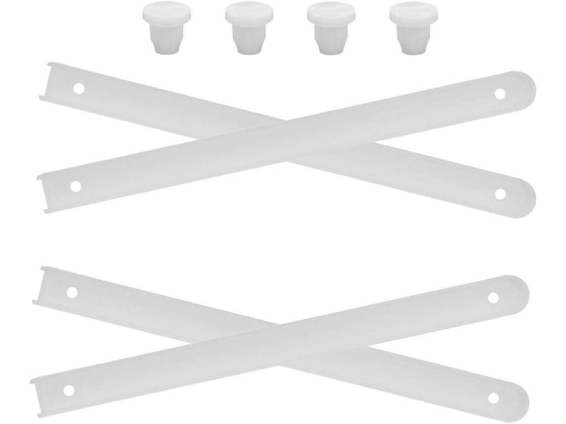 Inoomp Conjunto De 4 Corrediças Plástico Brancas Para Gavetas E Armários, Com Funcionamento Suave E Silencioso Para