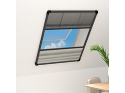 Vidaxl Tela Anti-insetos Plissada Janela Quebra-luz Alumínio 80x120cm