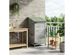 Vidaxl Galpão De Jardim Com Telhado Cinzento 59 X 56 X 113,5 Cm