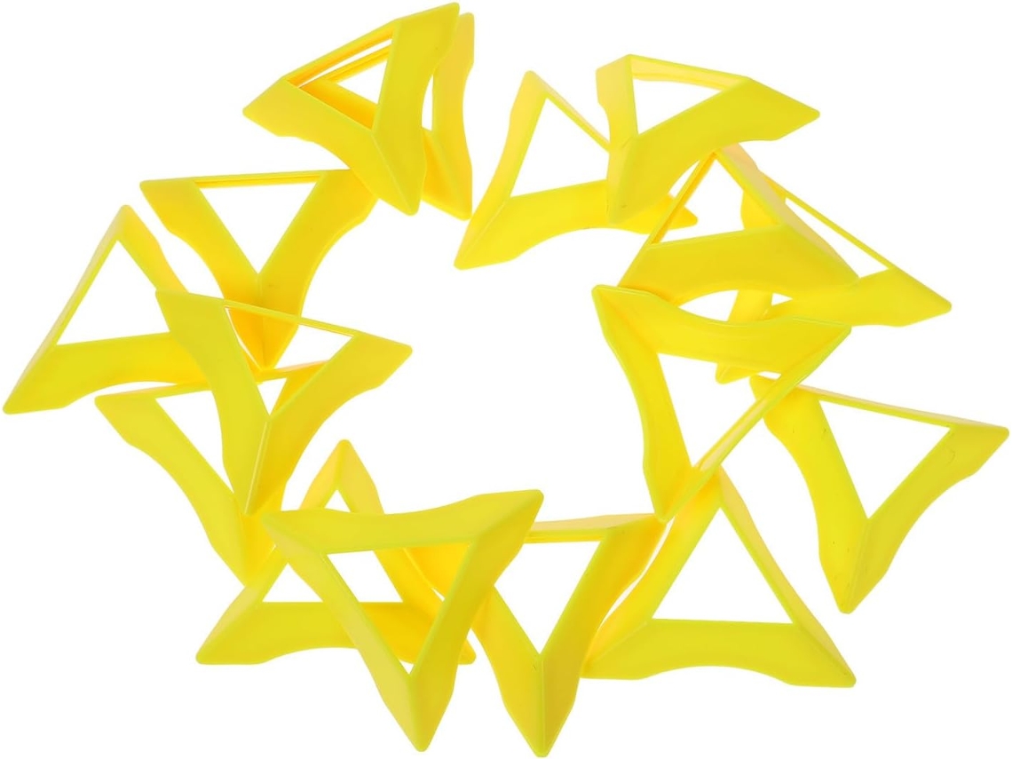 Vicasky 20 Peças Suporte Triangular De Plástico Amarelo