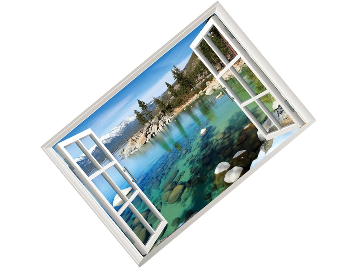 Adesivos Decorativos Removíveis 3d Para Janelas E Paredes Com Paisagem, 57 X 90 Cm