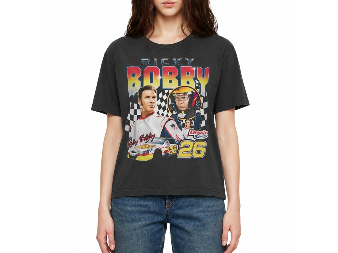 Rockinstone Talladega Nights Three Photo Racing Smoke T-shirt Size:xxl
