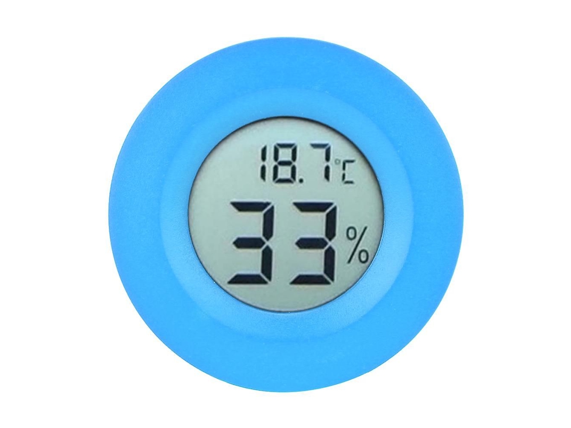 Termômetro E Higrômetro Lcd Qukaim Mini Circular Com Tela Lcd Digital Embutida, Medidor De Temperatura E Umidade Interna, Design Compacto Para