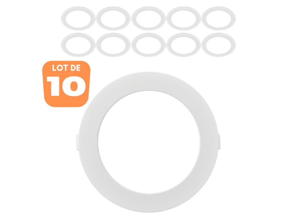 Conjunto de 10 Leds Redondos Extras 9W 3000K Ø146Mm Ip40 BRAYTRON