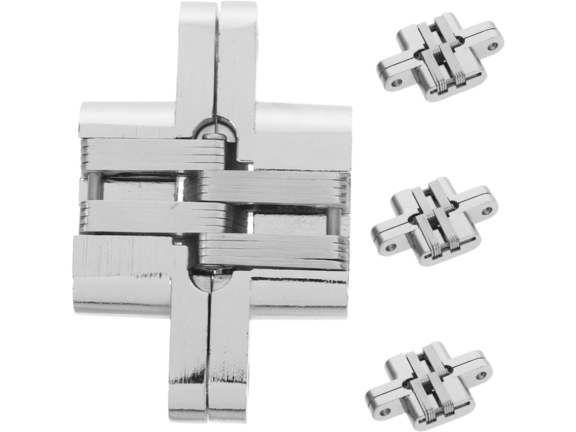 Conjunto De 4 Dobradiças Ocultas Em Miniatura Liga Zinco Para Portas