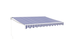 Retractable Awning, Retractable Awnings Vidaxl Azul Tecido (3.5 X 2.5 M)