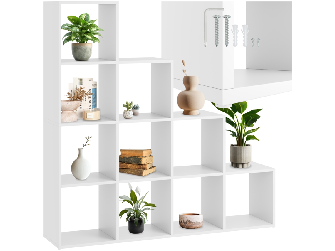 Estante Talisa com 10 Compartimentos Abertos em Forma de Cubo TECTAKE