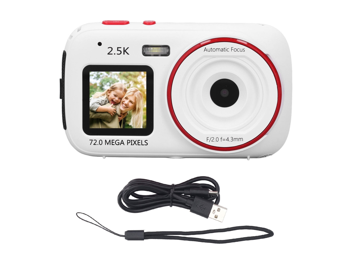 2026 câmera Digital com 16x Zoom, Autofoco, Antivibração e Tela Dupla para Selfies