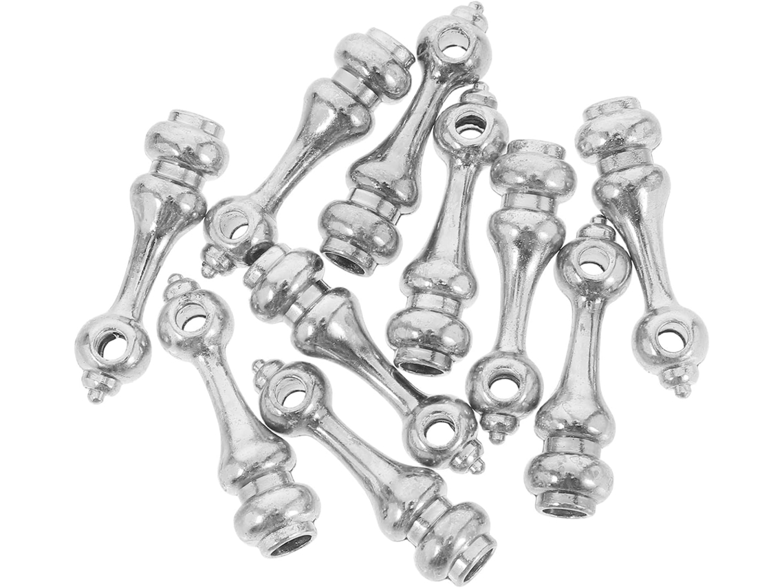 Conjunto De 10 Tampas Metálicas Liga Zinco Para Postes Guarda Corpo Vidro, Conectores De Suporte Multifuncionais 4mm