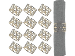 Omni anéis para Guardanapos, 12 Peças Douradas, Porta guardanapos para Mesa de Jantar e Decoração