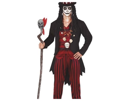 Bengala GUIRCA Vodu Com Caveira E Penas 100 Cm