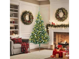 Vidaxl Árvore De Natal Artificial Pré-iluminada Verde 180 Cm Pvc