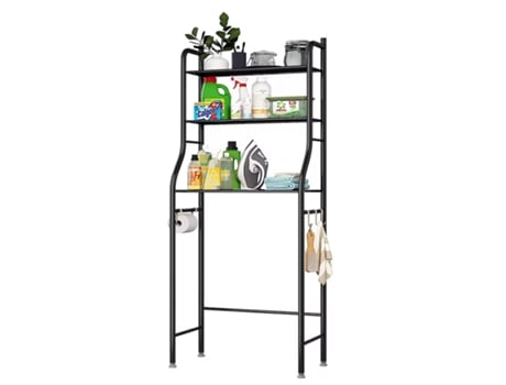 Prateleira Compacta Para Casa De Banho | Bathflex Preto Mormark