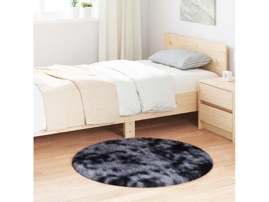 Vidaxl Tapete Shaggy De Pelo Alto Navarra 100x100 Cm Cinzento-escuro