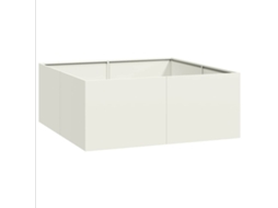 Planter, Planters Vidaxl Branco Aço (100 X 100 X 40 Cm)