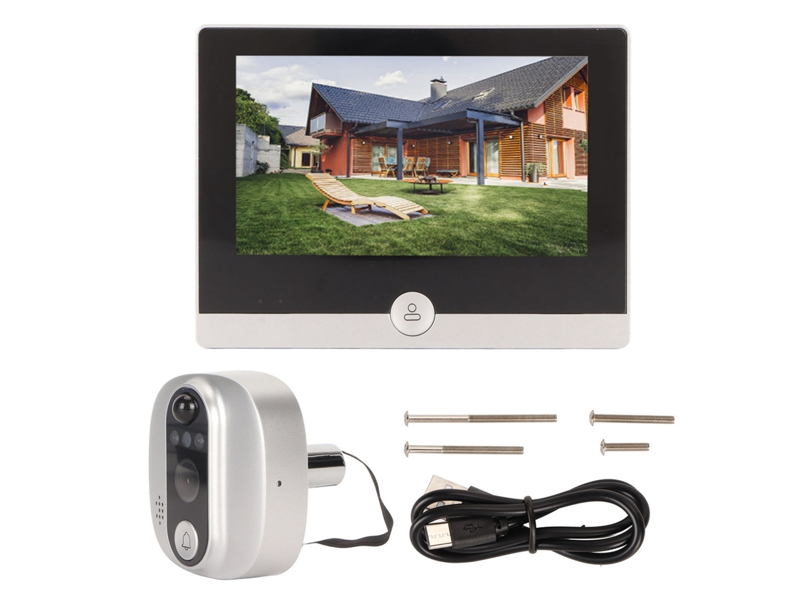 Vizor Digital Wifi 1080p Lcd 4.3 Tuya Noite