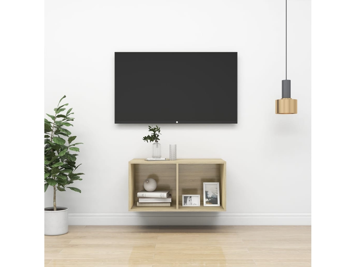 Vidaxl Armário De Parede Para Tv Derivados De Madeira Carvalho Sonoma