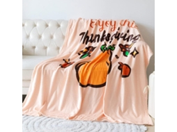 Manta de Flanela Macia e Quente Fansu com Estampa Ação Graças Microfibra para Todas as Estações Ideal Sofá Pol
