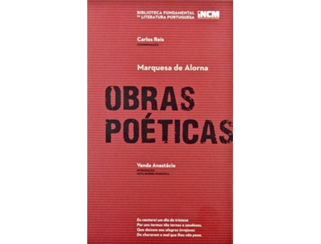 Livro Obras Poéticas de Marquesa de Alorna de Carlos Reis (Português - 2015)