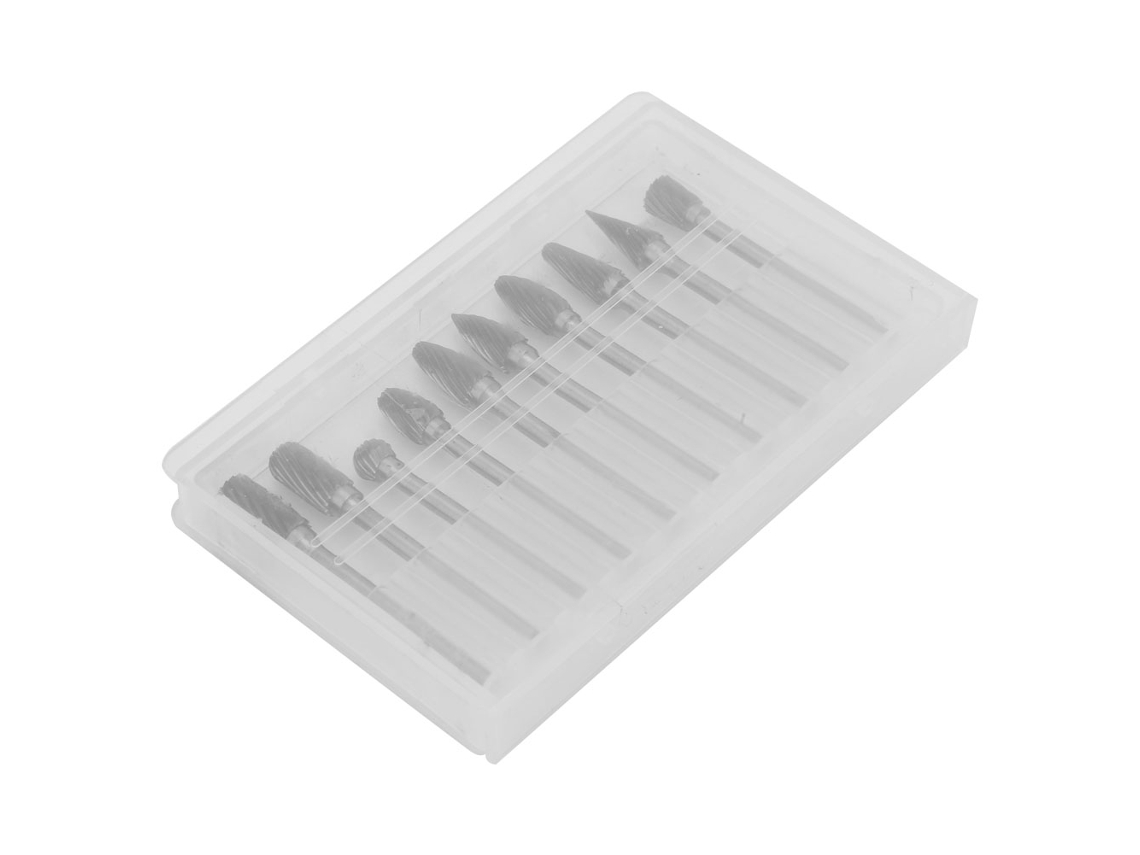 10 Peças Conjunto De Brocas Rotativas De Carbeto De Tungstênio De Corte Simples 1/8"