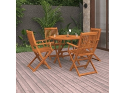 Dining Set, Dining Sets Vidaxl Marrom Madeira De Acácia (n/a)