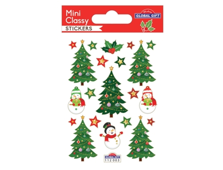 Adesivos de Natal - Árvores e bonecos de neve Global Gift