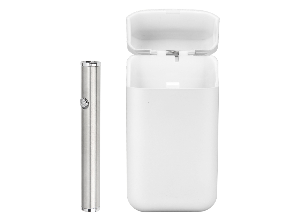 Estuche De Cigarrillos Multifuncional Portátil Para 12 Cigarros De Diámetro Pequeño, Caja De Almacenamiento Temporal Blanca Impermeable