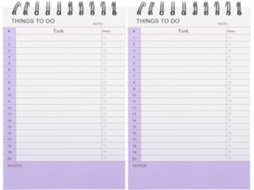 Caderno Organizador, 2 Cópias, Sem Data, Encadernação em Espiral, 360°, Com Seções Pontilhadas e Design Invertido
