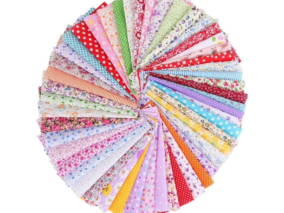 Pacote De 50 Patchwork Algodão Tídos 100 Algodão Slowmoose