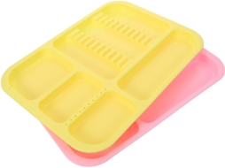 Bandeja Portátil De Plástico Para Instrumentos Odontológicos, Composta Por Duas Peças E Com Múltiplos Compartimentos Para Diversos Procedimentos.