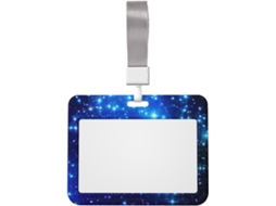 Suporte para mesa Galaxy Stars Crachá com cordão, à prova d'água, vertical, plástico, protetor de mesa para Crachá