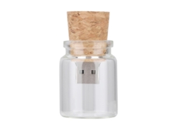 Unidade Flash Usb 2.0 Wishing Floating Bottles Wood Com 128g De Memória (pen Drive)
