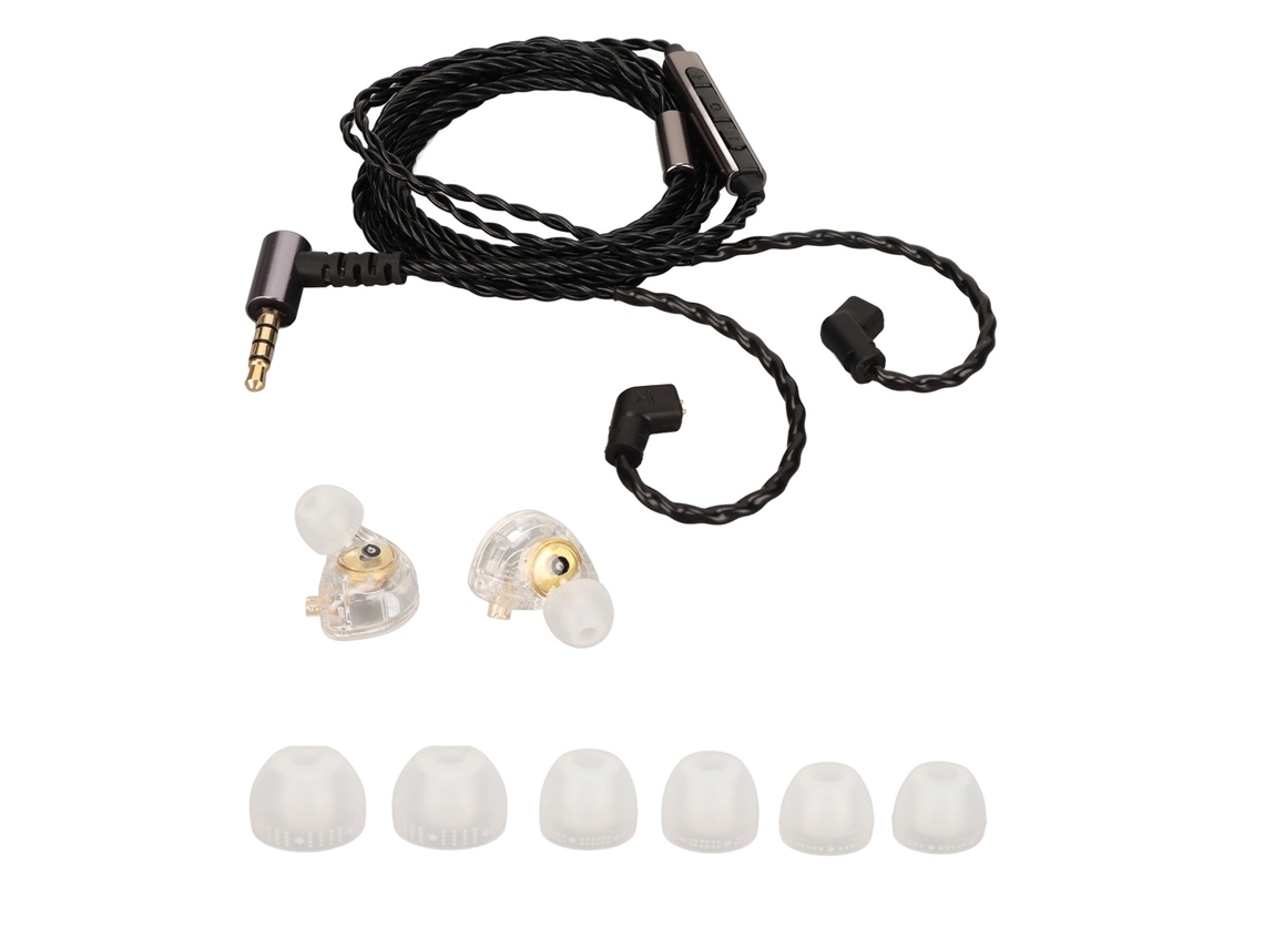 Fones de Ouvido com Fio HIFI Estéreo Dinâmicos Híbridos de 3,5 Mm com Microfone CHABERLU