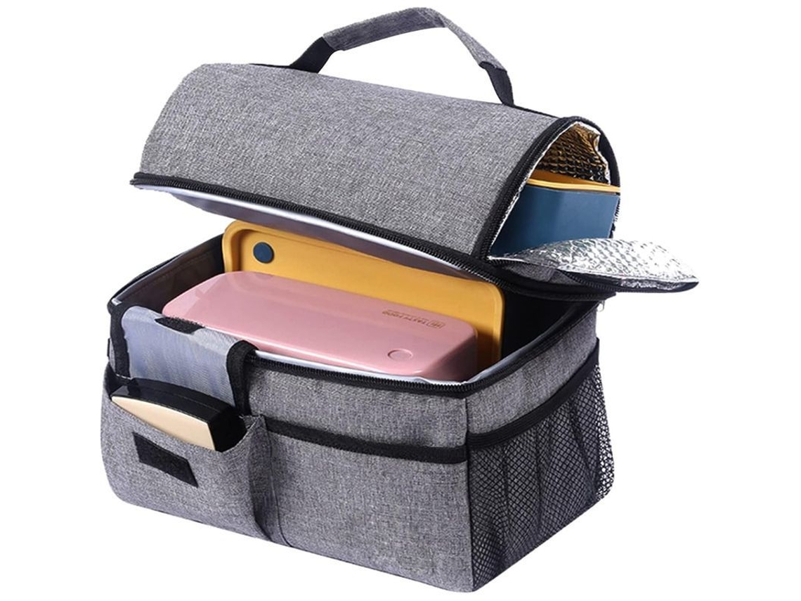 Bolsa De Almoço Isolada Impermeável E Resistente A Vazamentos Para Adultos E Crianças, Design De Dupla Capacidade 10l
