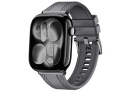 Bracelete para Apple Watch 42/41/40/38mm Nylon Elástico 4 Fios com Fecho Magnético Cor Única Laranja XIAOMOYU