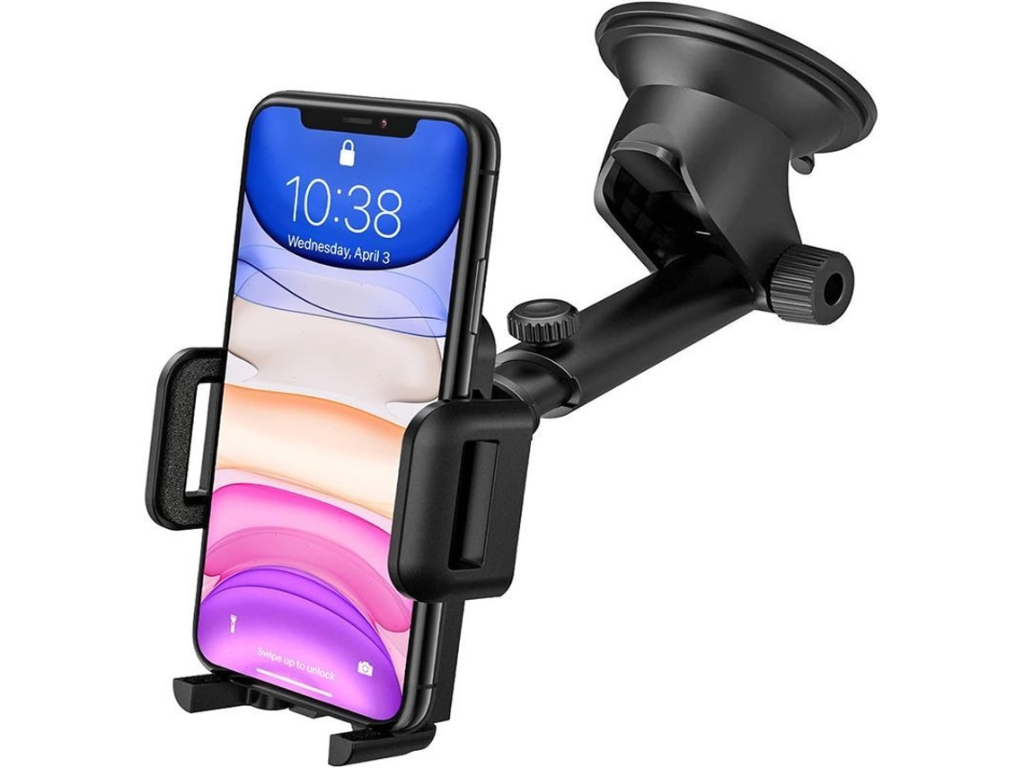 Suporte de Telefone para Carro com Ventosa para Smartphones e Gps 4 a 7 Polegadas | S/MARCA