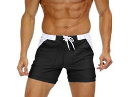 Calção de banho masculino Rebe Quick Swim com cordão ajustável, tamanho 36 XL.