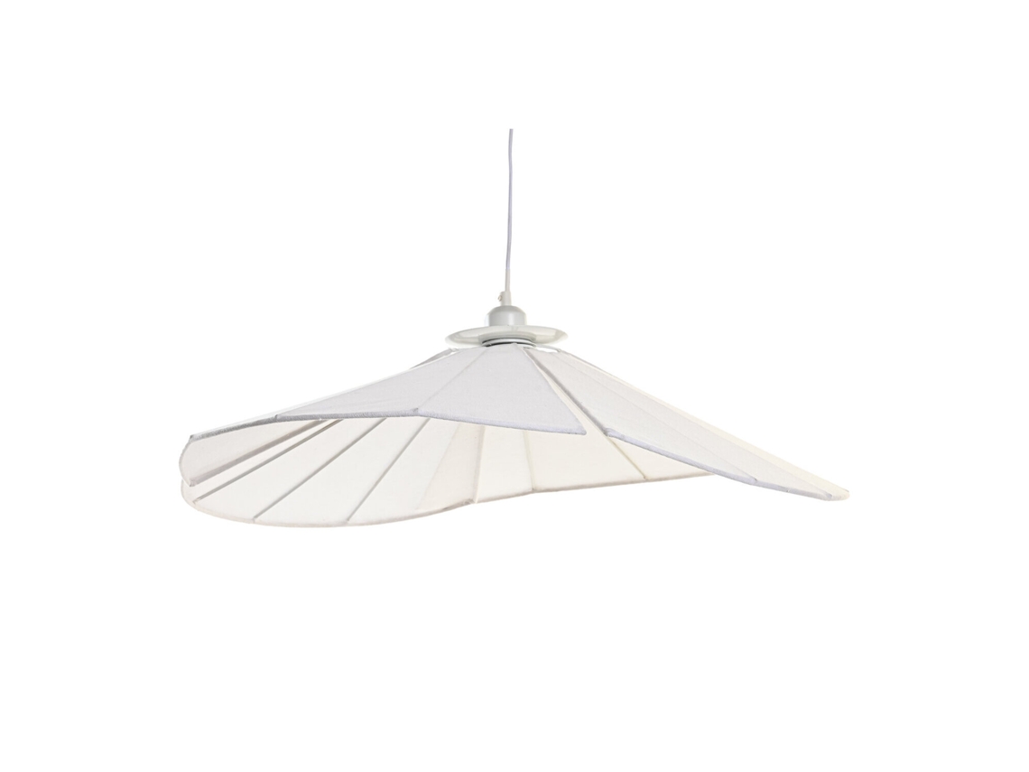 Luminária de Teto em Metal com Acabamento em Linho Branco, 68x68x21cm ALEXANDRA HOUSE LIVING