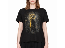 Rockinstone John Wick Golden Highlights Halo Black Adult T-shirt Size:l