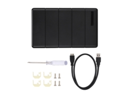 Amortecedor De Choque De Silicone Sata Iii 2.5'' Hdd Ssd Caixa De Disco Rígido Móvel Preto