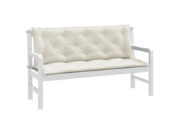 Vidaxl Almofadões Banco Jardim 2pcs 150x50x7 Cm Mesclado Tecido Creme