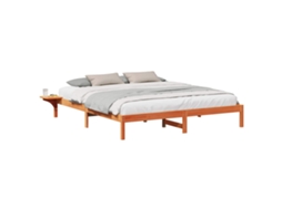 Estrutura da Cama Marrom Cera 200 X 200 Cm MAISON EXCLUSIVE