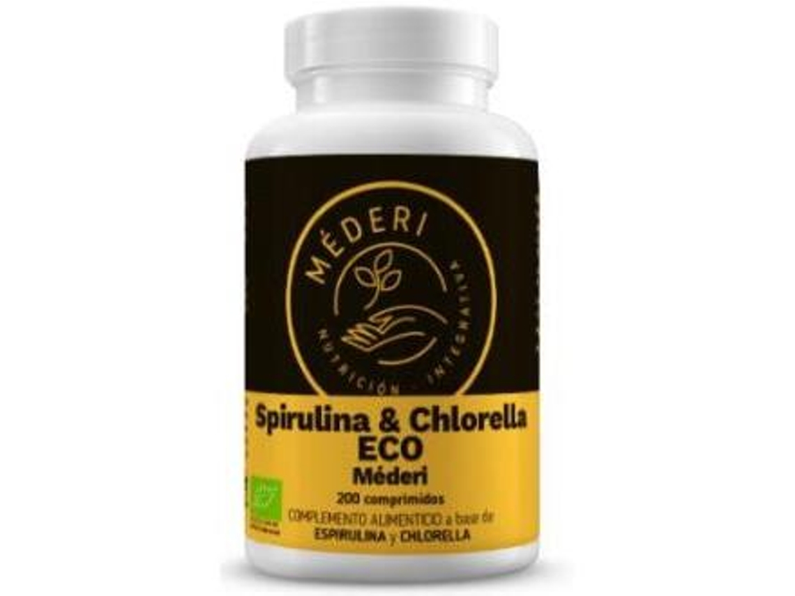 Spirulina e Clorela Eco 500 Comprimidos MÉDERI NUTRITION
