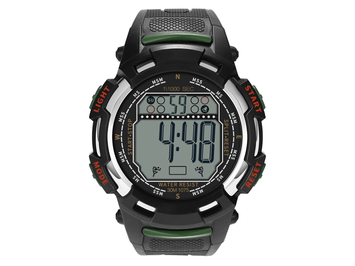 Reloj Electrónico Deportivo Impermeable Led Para Hombre Estilo Casual (verde)